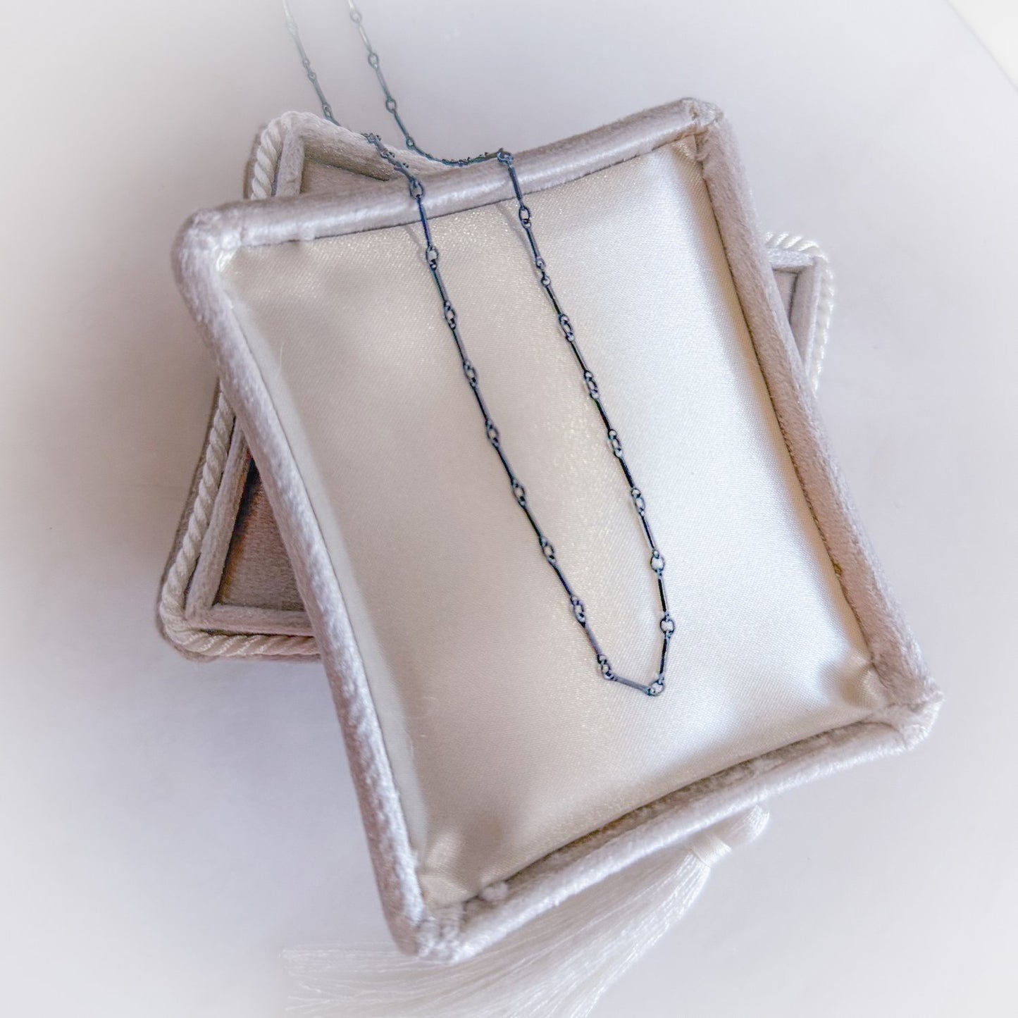 Small Bar Link Sterling Silver Chain
