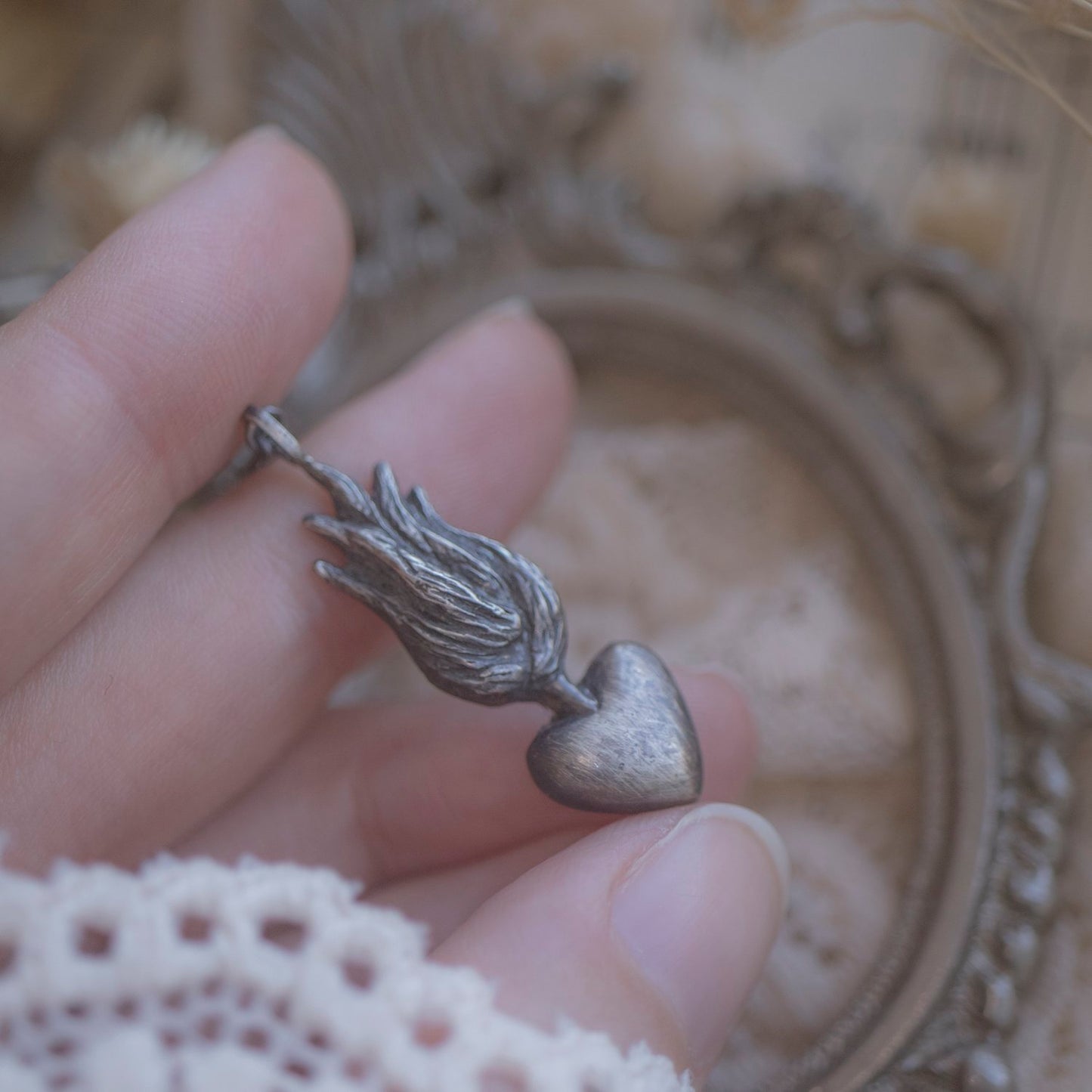Burning Heart - Necklace - Made to Order