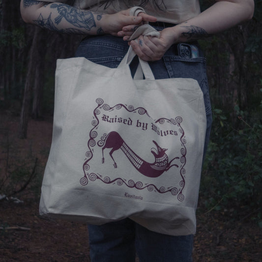 Raised by Wolves Totebag x Lusitania Tattoo
