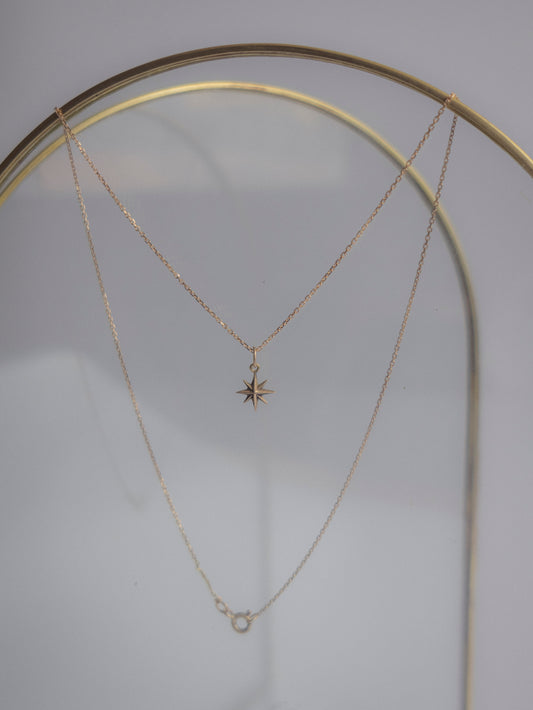 Stella - Small Necklace - 18k Solid Gold - Made to Order