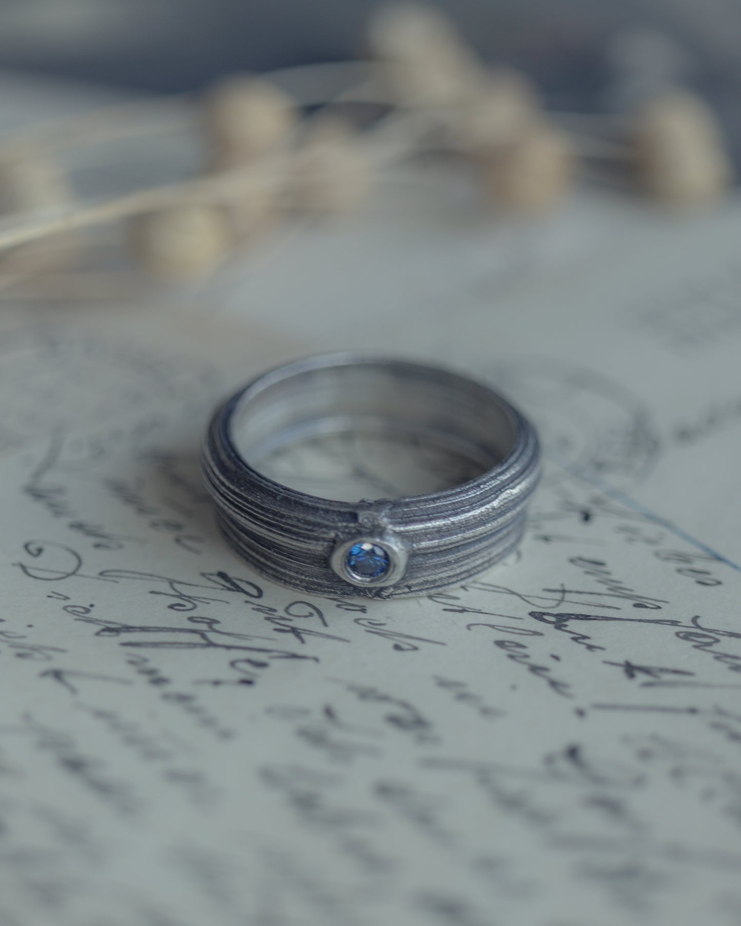 Blue Valentine - US 10.5 OOAK Ring - Ready to Ship