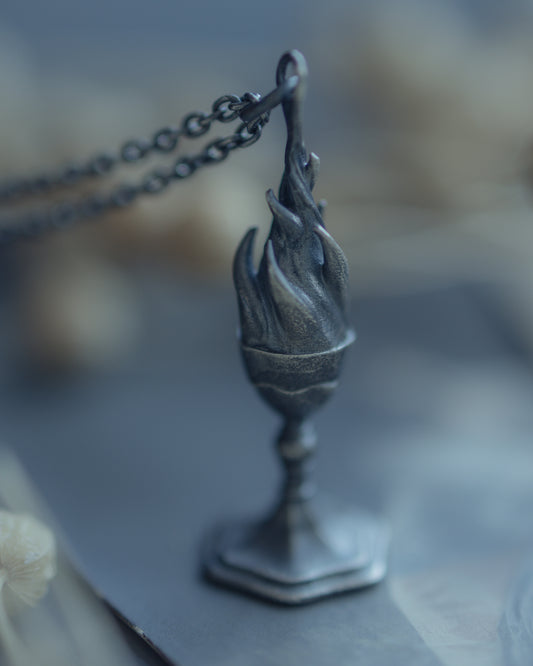 The Flaming Chalice - Necklace - Made to Order