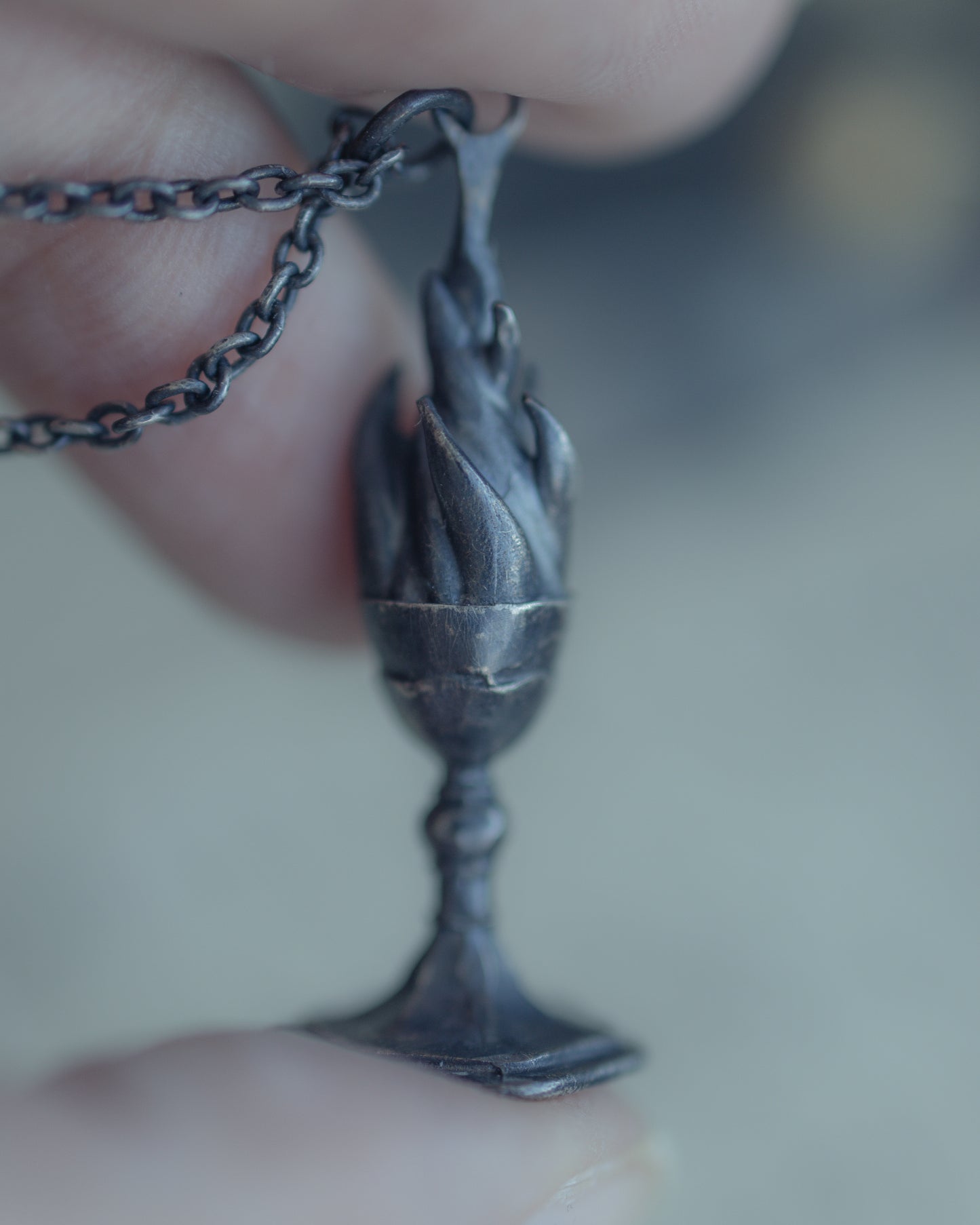 The Flaming Chalice - Necklace - Made to Order